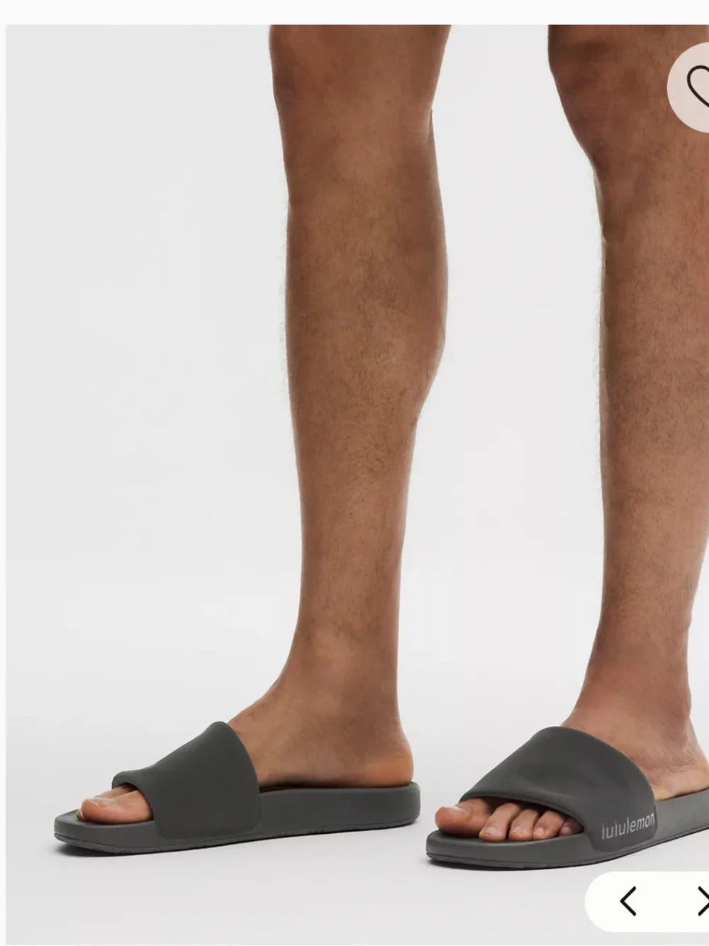 Lululemon Men’s Restfeel Slide Sandals Black Graphite Grey Size 12 Recovery